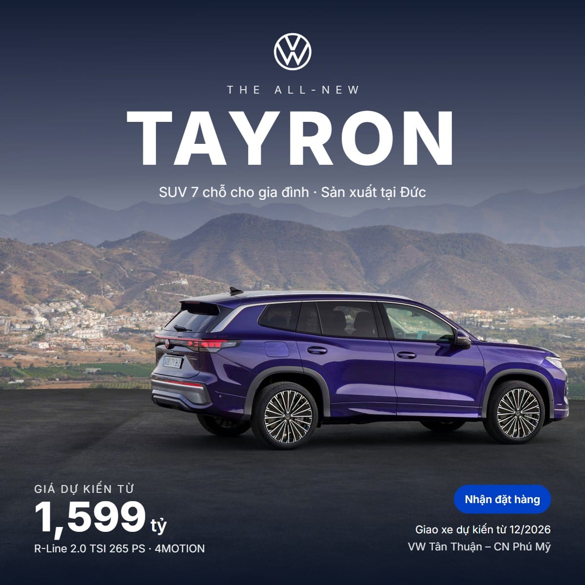 Ra mắt Volkswagen Tayron hoàn toàn mới – SUV 7 chỗ từ Đức